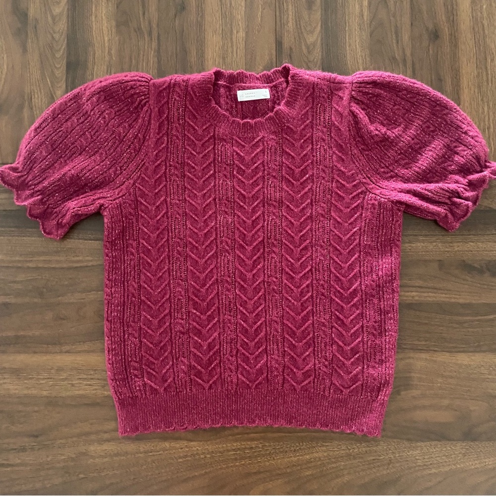 LC Lauren Conrad Short Sleeve Sweater Top